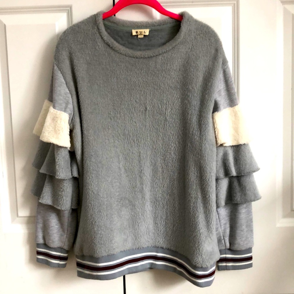 Fuzzy Gray Sweater